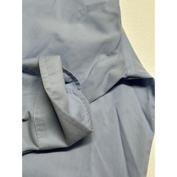 Stafford Shirt Mens 17 Blue Regular Fit Button Up Long Sleeve‎ Dress Performance - Picture 7 of 10